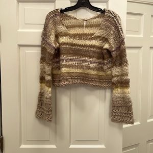Free People crop knit sweater